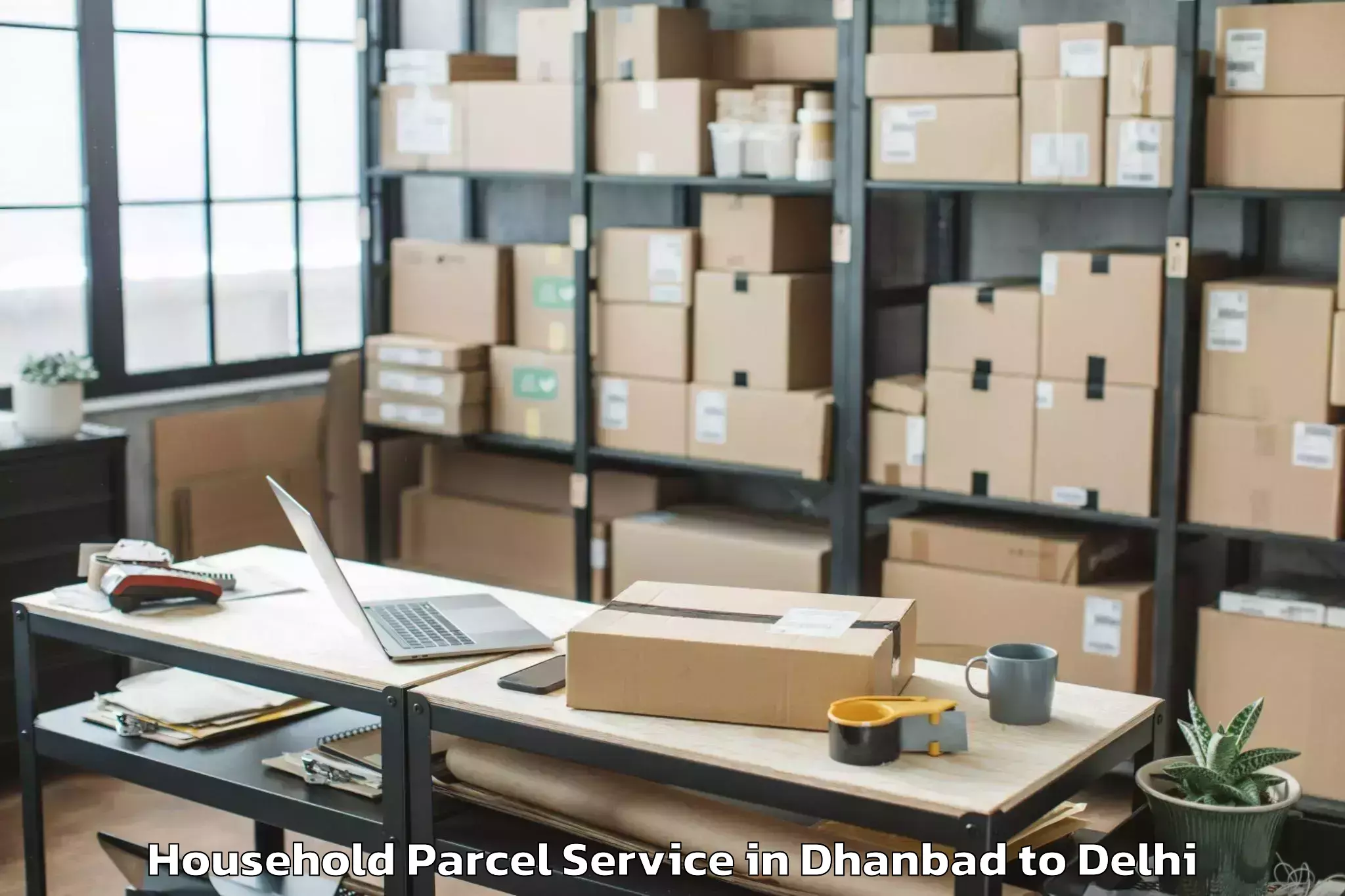 Dhanbad to Parsvnath Mall Inderlok Household Parcel Booking